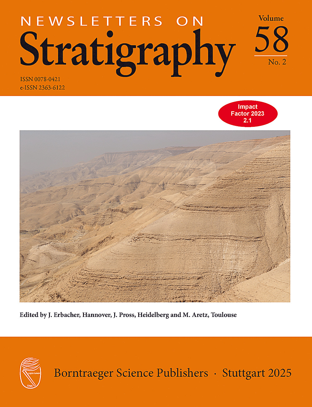 Cover image of: Newsletters on Stratigraphy Volume 58 Number 2